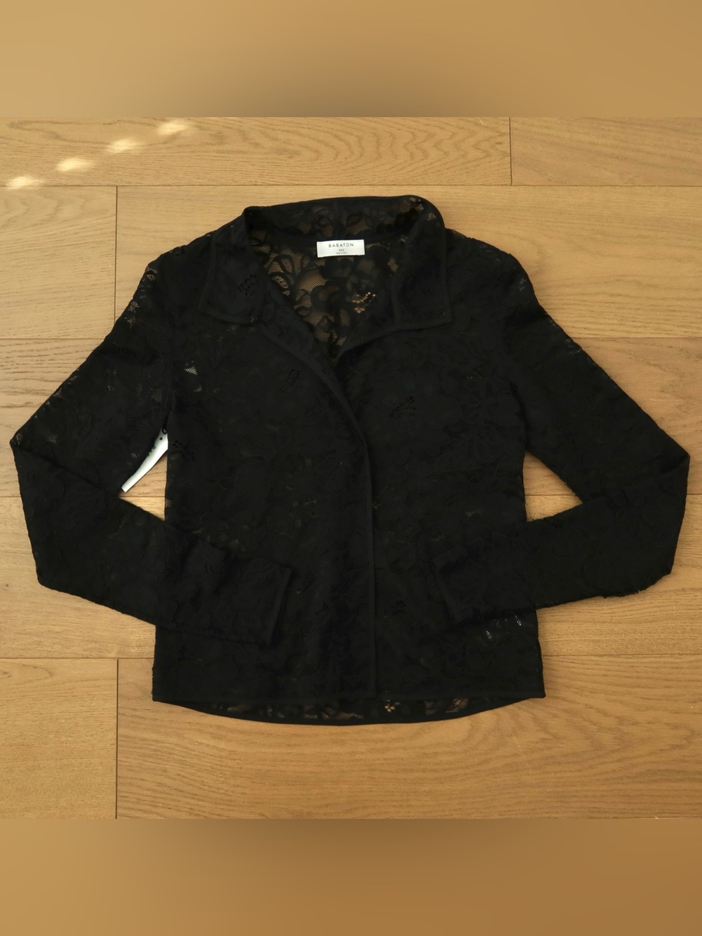 Babaton Hopkins Black Floral Lace Blouse